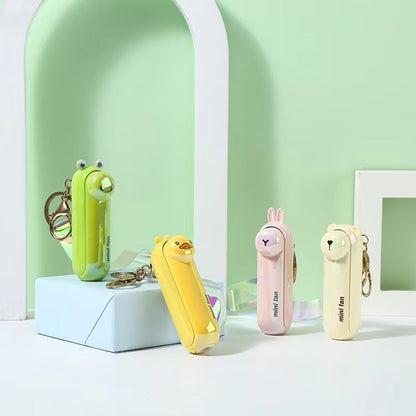 XIAOTREE Cute Mini Fan Kipas Portable Hand Fold Bedside Office USB Charge Battery Table Desk Cooling Folding Handheld Fan