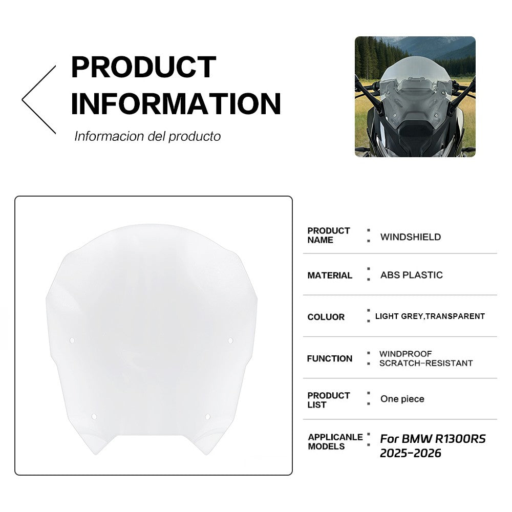 Acessórios para 2025+ R1300RS Novo Para-brisa Dianteiro Esportivo Carenagem Defletor Para BMW R 1300 RS Spoiler de Para-brisa Defletor
