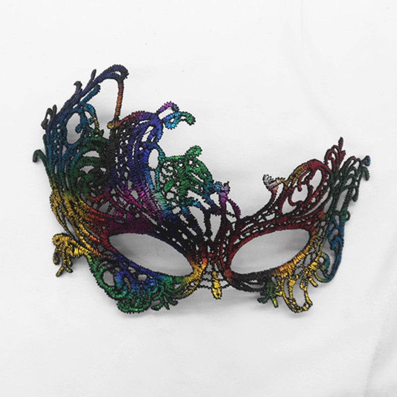 Women Sexy Hollow Lace Masquerade Gold Black Face Mask Princess Party Cosplay Prom Props Costume Nightclub Queen Eye Mask Exotic