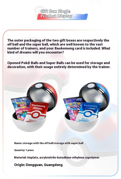 PokeBall Master Balls Bola Premium Caixa de Presente Cartas Pokémon Ptcg Chinês Simplificado Pacote Original Brinquedo de Aniversário de Crianças Natal