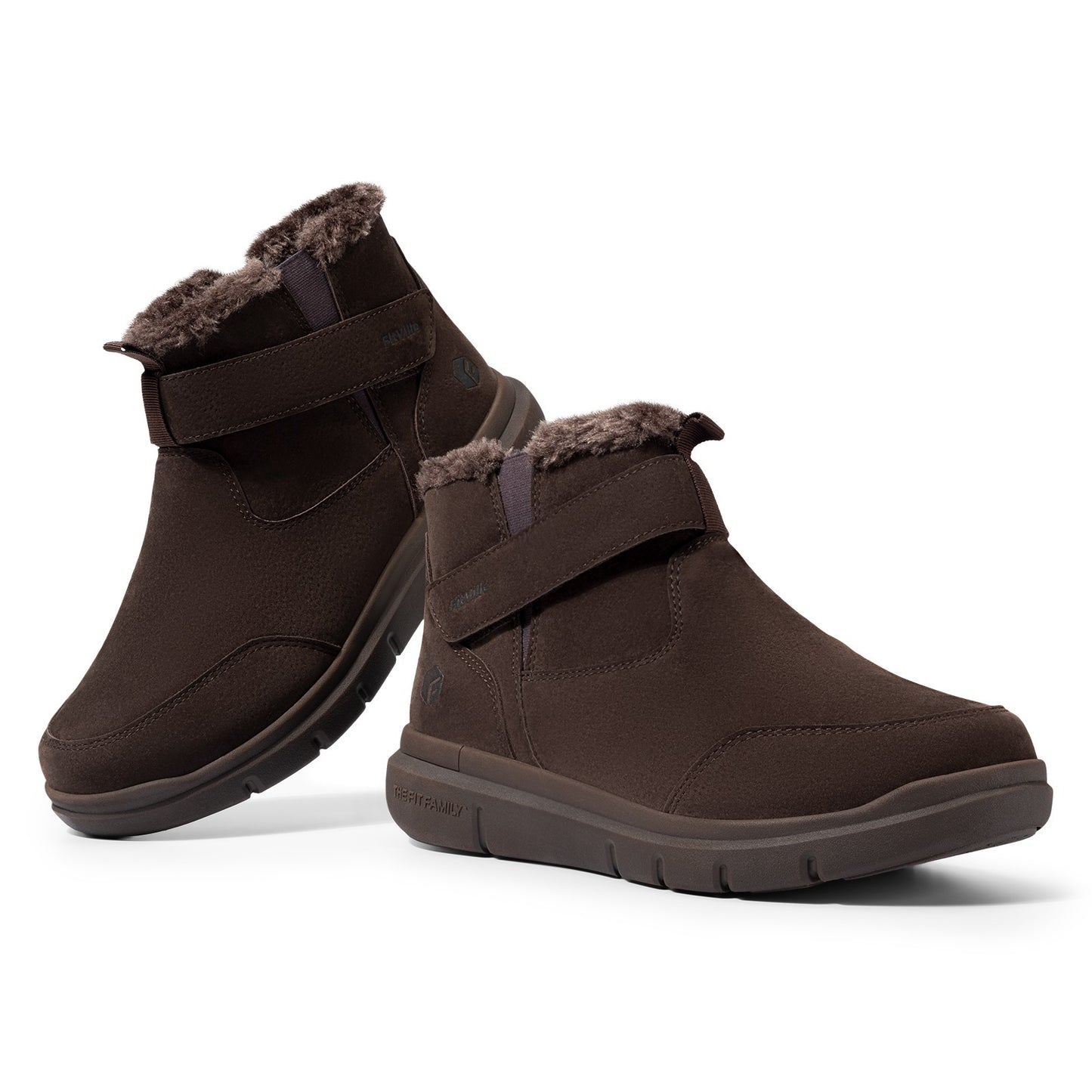 Fitville Men's Boots Winter Wide Version Outdoor Lightweight Snow Boots Men's Waterproof & Non-Slip Thick Warm Thick Fur