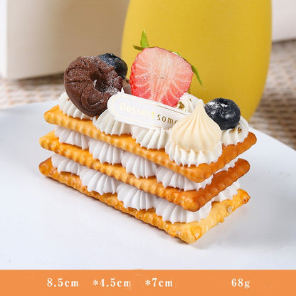 1PC Artificial Kitchen Cakes Dessert Fake Food Decoration Photography  Food Simulation Cake Model Tea Table Decoration FCYY-002