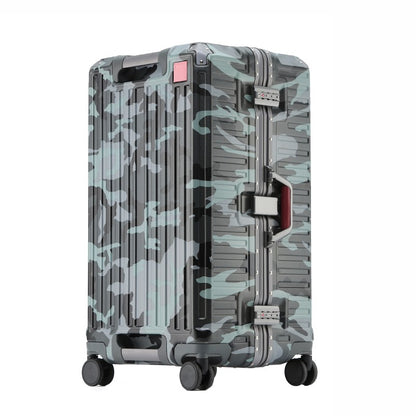 Suitcase Wide Handle Travel Suitcase Men 20 24 26 Carry-On Luggage Women PC Aluminum Frame Trolley Case