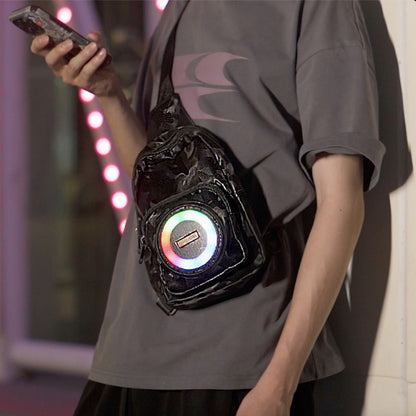 Wireless Bluetooth Speaker Bag Chest Bag for Men Crossbody Bag Waist Bag Hifi Sound Quality Cycling Music Bag Back to School Bag