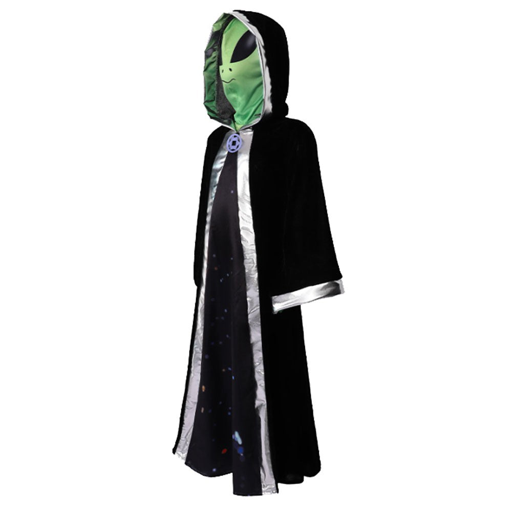 ET Alien Cosplay Costume Zentai Jumpsuit ET Universe Lord Costume Evil Horror Scary Mask Halloween Carnival Mask Set