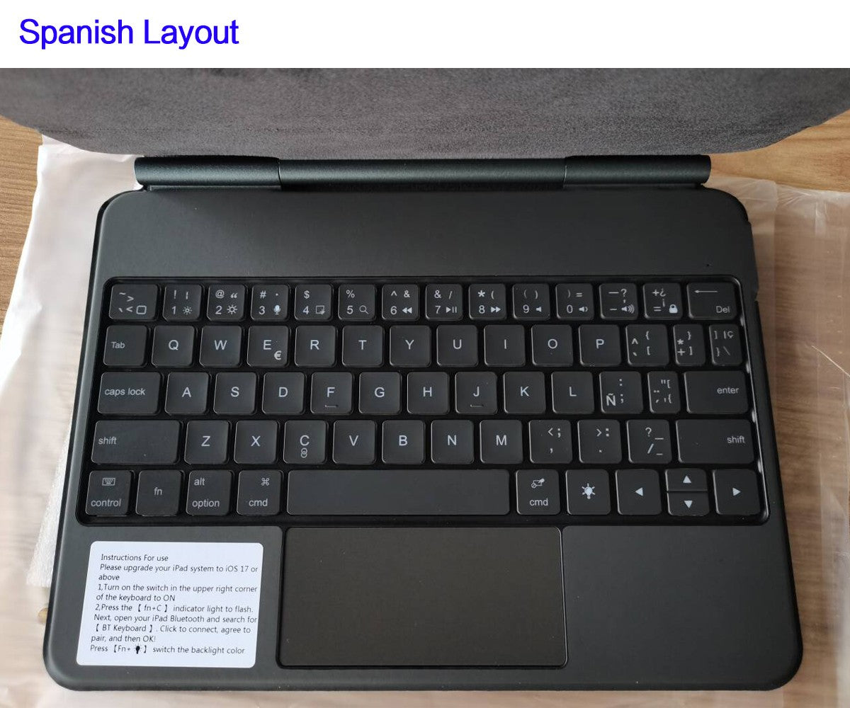 Capa Smart Magnetic Book Folio Magic Keyboard para iPad 11ª 10ª Geração 2025 iPad A16 11ª 11" A3354 A3355 A3356 A2696