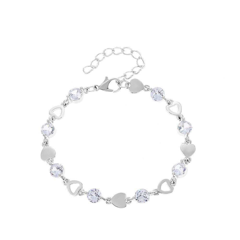 Pulseira de Tulipa de Opala Requintada com Zircônia para Mulheres Acessório Diário Personalizado da Moda Joias para Festas Presentes de Aniversário