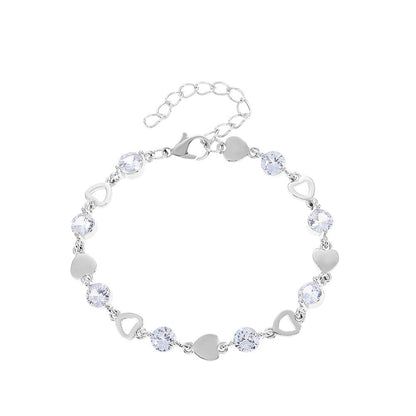 Pulseira de Tulipa de Opala Requintada com Zircônia para Mulheres Acessório Diário Personalizado da Moda Joias para Festas Presentes de Aniversário