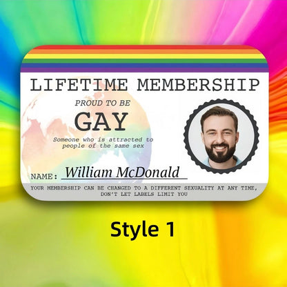 Lifetime Membership Holographic card, Prank Rude Joke Friend Colleague Gift Idea, Premium Lifetime Membership, Joke Meme