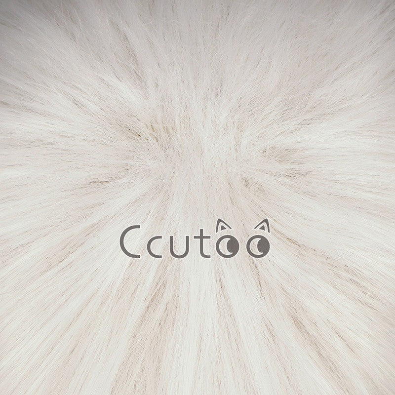 Sesshoumaru Cosplay Wigs 100cm Long White Styled Heat Resistant Synthetic Cosplay Costume Wig Hair + A Free Wig Cap