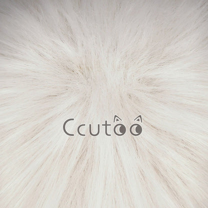 Sesshoumaru Cosplay Wigs 100cm Long White Styled Heat Resistant Synthetic Cosplay Costume Wig Hair + A Free Wig Cap