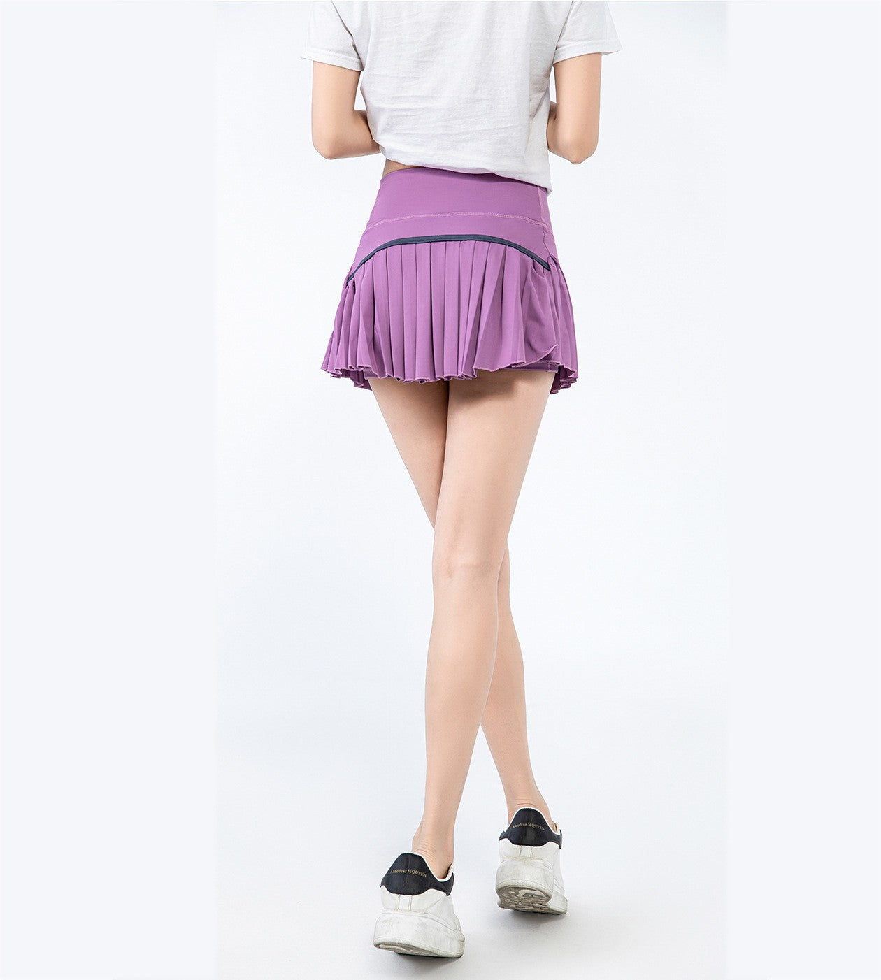 fashionable summer sports shorts women's pleated skirt anti glare short skirt running outdoor fitness breathable tennis skirt