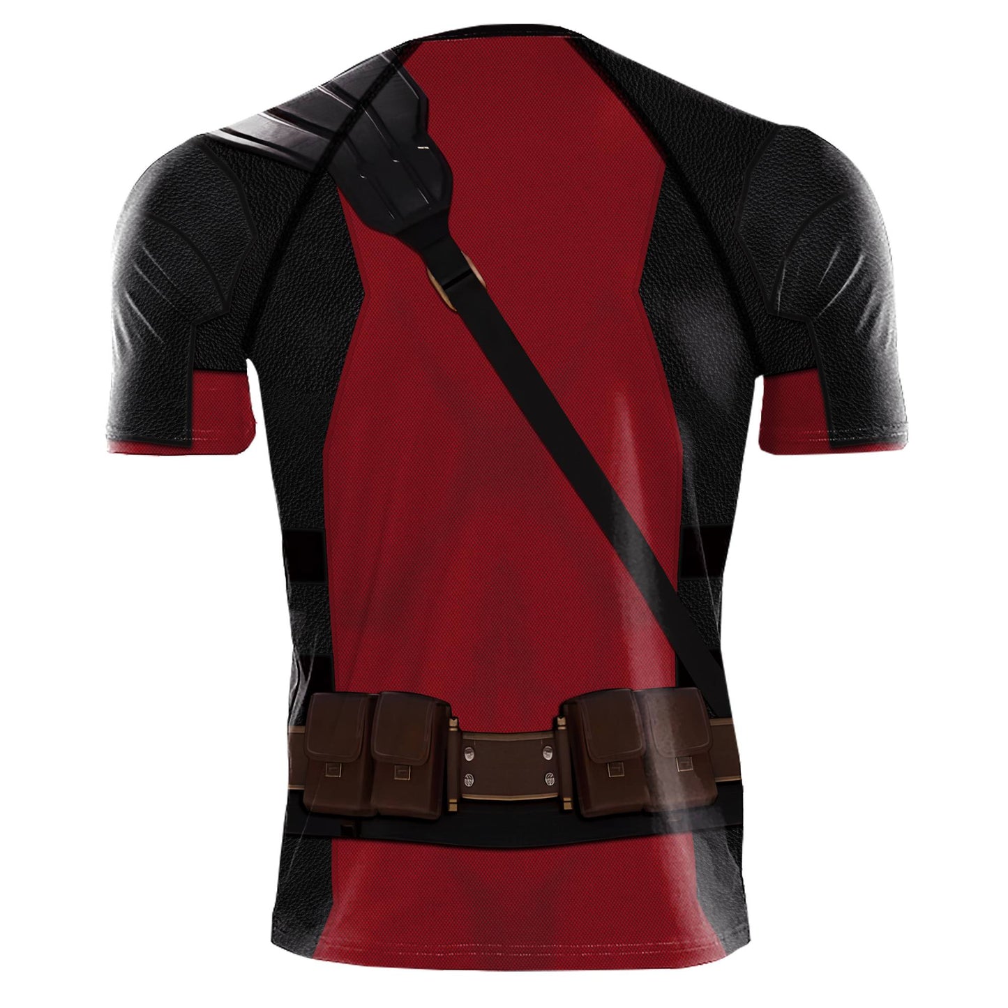 Halloween T-Shirt Red Shirt Men Tanks Halloween Cosplay Costume Hero Long Sleeved Tees Tanks Men Top Carnival Party Outfit
