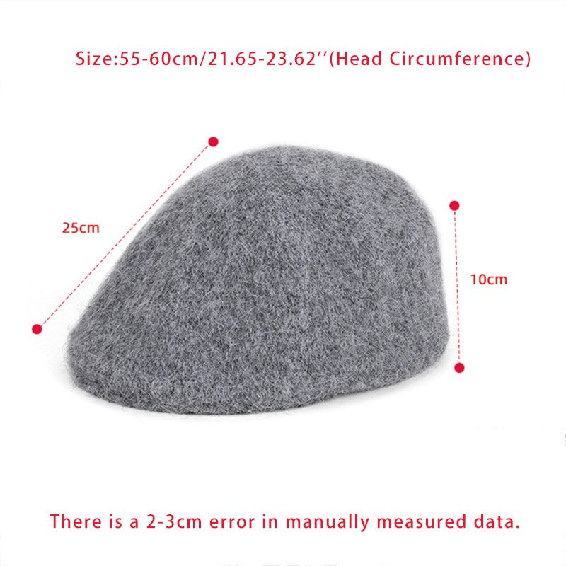 Autumn British Style Beret Hat Lady Vintage Flat Cap Winter Keep Warm Knitted Hat All-match Peaked Cap Forward Hat Wholesale