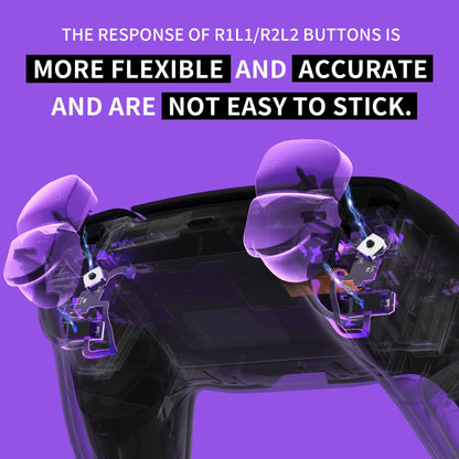 eXtremeRate for ps5 Controller BDM-040/BDM-050/060 Whole Clicky Kit V2, Shoulder Face Dpad Buttons