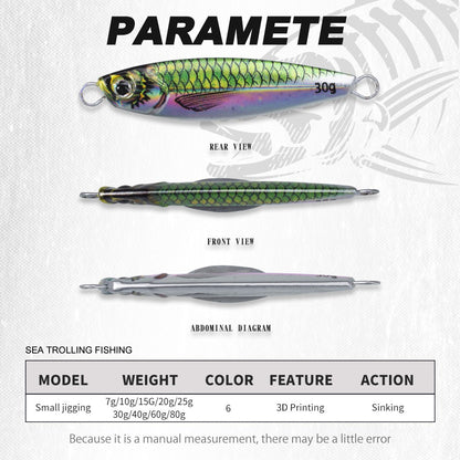 Hunthouse Metal Jig Isca de Pesca Afundando Jigging Lento 7g-80g Arremesso Isca Dura Água Salgada Artificial Lúcio Robalo Ferramenta de Pesca
