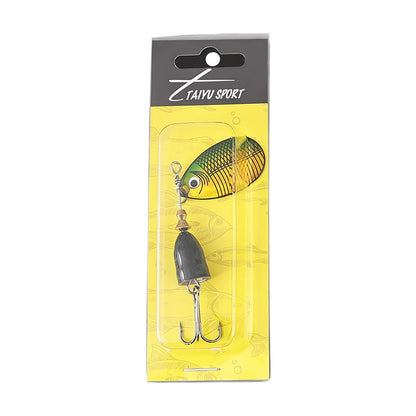 Isca de glitter composta rotativa a laser de metal, isca falsa, isca, equipamento de pesca, isca artificial giratória, isca dura