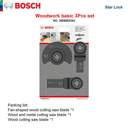 Lâmina de serra oscilante Bosch Starlock, conjunto de acessórios de lâminas de ferramentas multiuso oscilantes para ferramentas elétricas renovadoras da série Bosch Gop