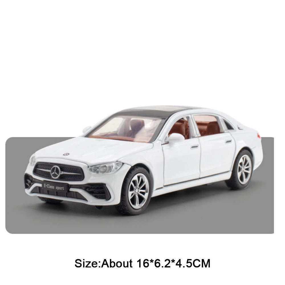 1:32 C260L E300L Carro de Brinquedo em Miniatura de Liga Fundida, 6 Portas Abertas, Luz e Som, Fricção, Pneus de Borracha, Veículo para Crianças de Presente
