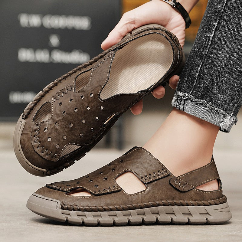 New Summer Outdoor Sandals for Men Luxury Brand Beach Shoes Anti-Slip Man Hiking Sandals Hollow Out Shoes Quick Dry Mens Sandaly