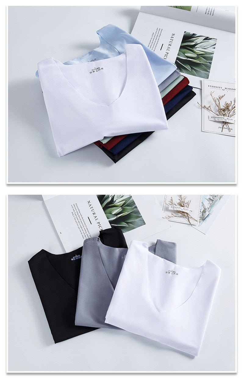 Summer Men's Non-Marking Ice Silk Undershirt Men's Slim Sports Fitness Cross-Body Bottoming Sleeveless Breathable Comfortable