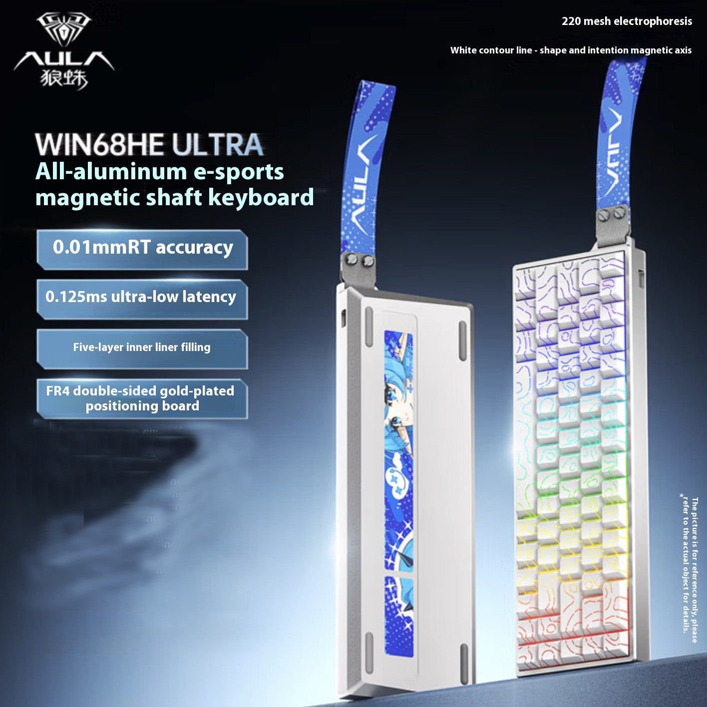 Teclados Win60 Win68 Aula com Teclas Magnéticas 8K, Teclado Mecânico para Jogos, Teclado com Fio para Esports com Luz RGB e Hot-Swap para PC Gamer (Presente)