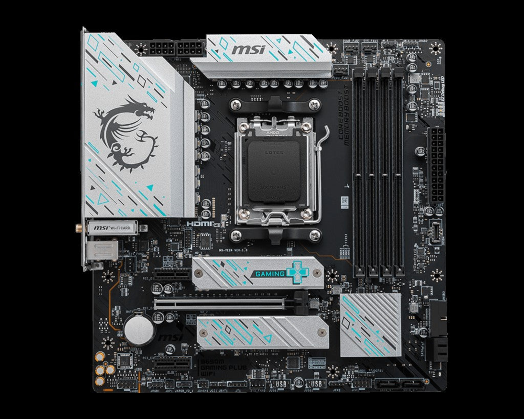 MSI B650M GAMING PLUS WIFI AMD B650 Suporta DDR5 7200+MHz (OC) 192GB Placa-mãe AMD Ryzen ™ Série 7000 8000 Socket AM5