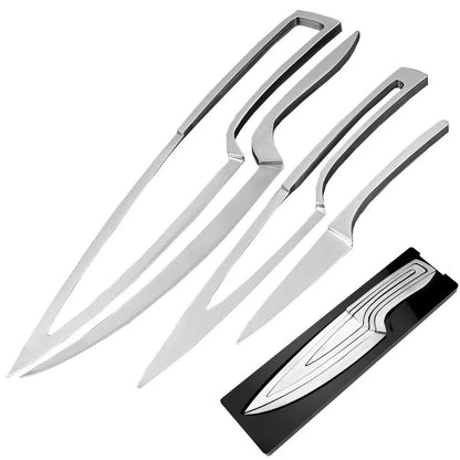 Facas de Cozinha 4 peças Conjuntos Multifuncionais de Facas em Aço Inoxidável Faca Combinada Chef Descascador Desossador Cutelo e Facas Multiuso