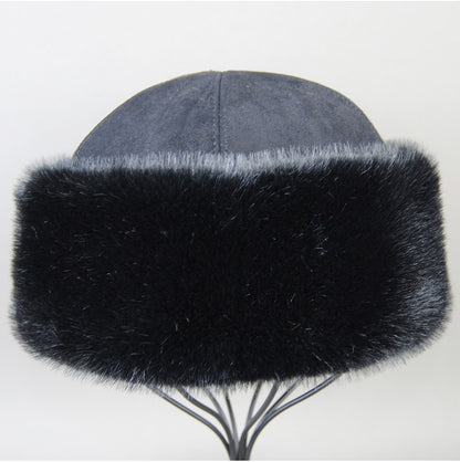 Hot Sale Faux Mink Fur Hat Winter Genuine Baseball Cap Russia Fashion Elegant Lady Warm Faux Fur Ball Straw Hat