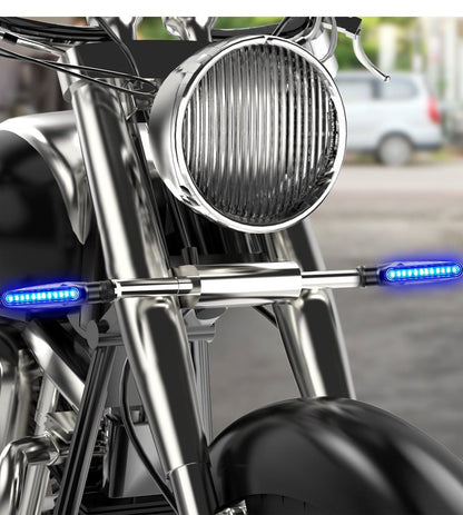 2PCS Sinais de Direção LED para Motocicleta Luz 12 SMD Pisca Traseiro Fluxo de Água Pisca-Pisca IP68 Flexível Luzes Piscantes para Motocicleta