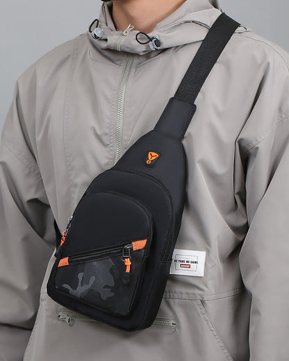 Rilibegan Nylon Men's Chest Bag 2023 New Portable Casual Shoulder Bag Trendy and Unique Design Crossbody Bag