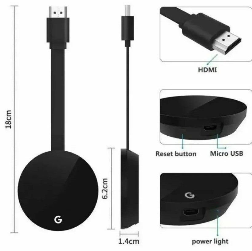 HDMI-compatible HD Display Dongle Media Streaming Video Tv Smart Home Chromecast Google Wireless WiFi mirascreen For ios/Android