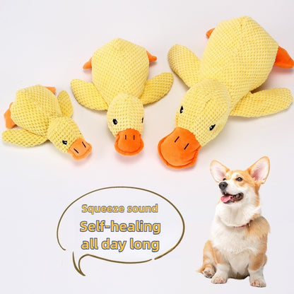 Brinquedo de Pelúcia de Pato Resistente a Mordidas para Cães Interativo Mastigação Limpeza dos Dentes do Filhote Grande Aliviador de Estresse para Animais de Estimação