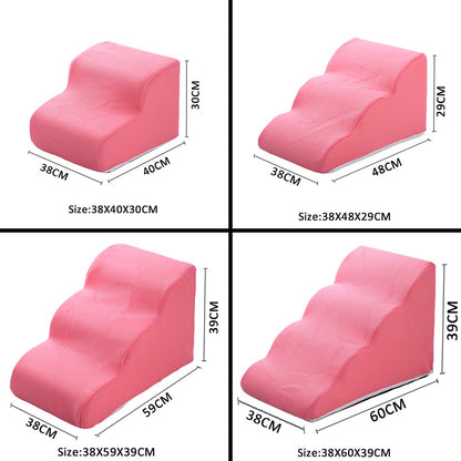 Rampa para Cães Escada para Animais de Estimação de 2 3 4 Degraus Rampa para Gatos e Cães Sofá Cama Escada para Cães Antiderrapante Removível Suprimentos para Animais de Estimação Brinquedos Rampa