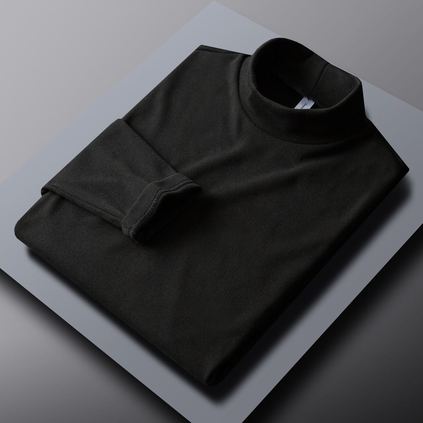 Hot Winter Warm Men Mock Neck Basic Plain T-shirt Blouse Pullover Long Sleeve Top Male Outwear Slim Fit Stretch Fashion Sweater