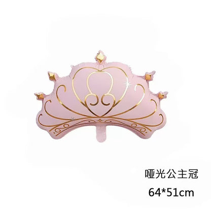New Dream Princess Castle Pumpkin Cart Aluminum Film Balloon, Swing Bear, Children's Birthday Party Decoration Props