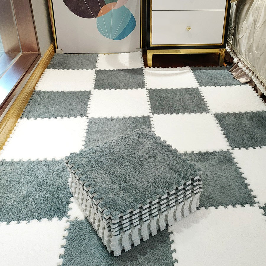 Soft Plush Children's Mat Baby Play Mat Baby Toys Eva Foam Puzzle Carpet In Children's Room Keep Warm Playmat 30*30*1CM