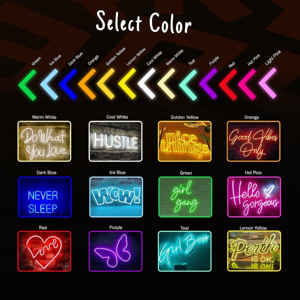 Custom Neon Sign Personalized Name Neon Sign LED Night Light Birthday Wedding Signs Room Bedroom Decoration Wall LED Neon Lamp