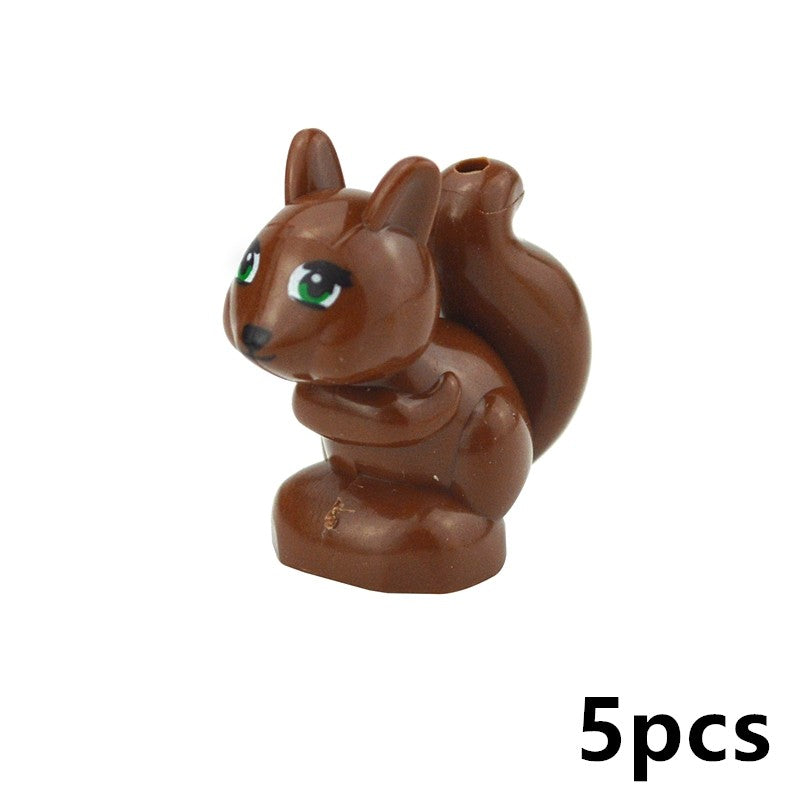 Creative DIY Model cute little Animal MOC Brick Building Blocks Pet Zoo Dog Duck Tortoise Penguin Cat Pig Bird Rabbit Toys