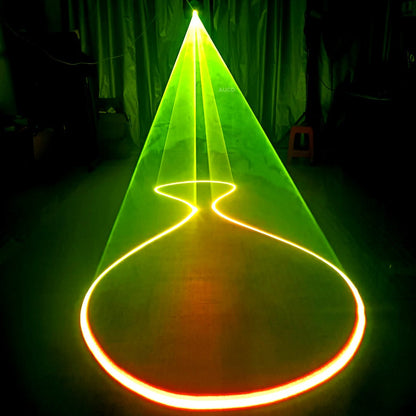 USA Warehouse 5W RGBW Laser Animation Scan Projector Lights + Apple & Android App Control ILDA For Party Bars DJ Stage Lighting