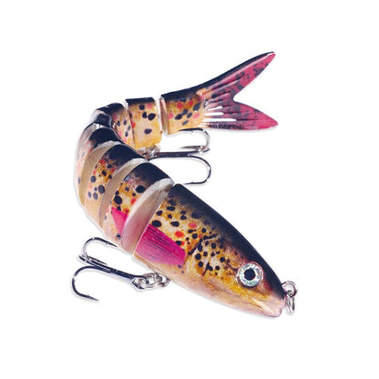 Iscas Artificiais Articuladas Wobblers para Pesca de Lúcio 13,4cm, Seções Múltiplas, Isca Rígida Artificial para Trolling, Ferramentas de Pesca de Carpa e Lúcio