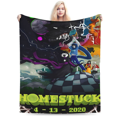 Manta de Flanela Homestucked Manga Cobertor Macio e Quente para Sofá Cama Viagem Engraçado Colcha Capa de Sofá-Cama