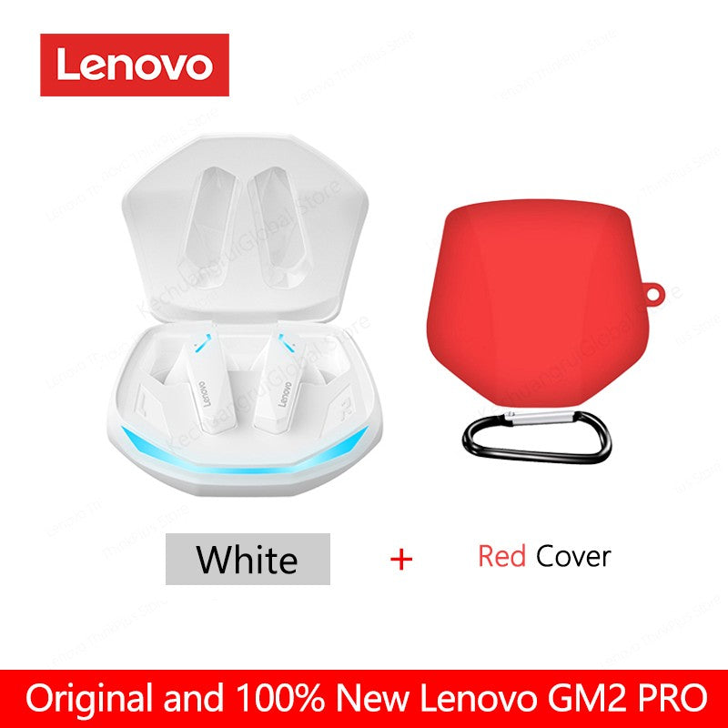 Fone de Ouvido Original Lenovo GM2 Pro Bluetooth 5.3 Sem Fio para Jogos com Baixa Latência Chamada HD Fones de Ouvido com Modo Duplo e Microfone GM2Pro