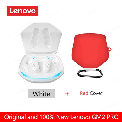 Fone de Ouvido Original Lenovo GM2 Pro Bluetooth 5.3 Sem Fio para Jogos com Baixa Latência Chamada HD Fones de Ouvido com Modo Duplo e Microfone GM2Pro