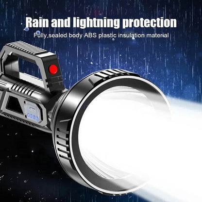 High Power LED Flashlight Super Powerful Handheld Searchlight USB Rechargeable Tactical Torch Portable Outdoor Work Camping Lamp