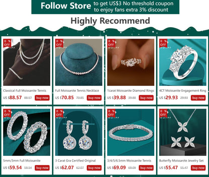 Colar Riviera de Moissanite com Certificado Gradiente de 3-5mm Gargantilha de Prata S925 para Mulheres