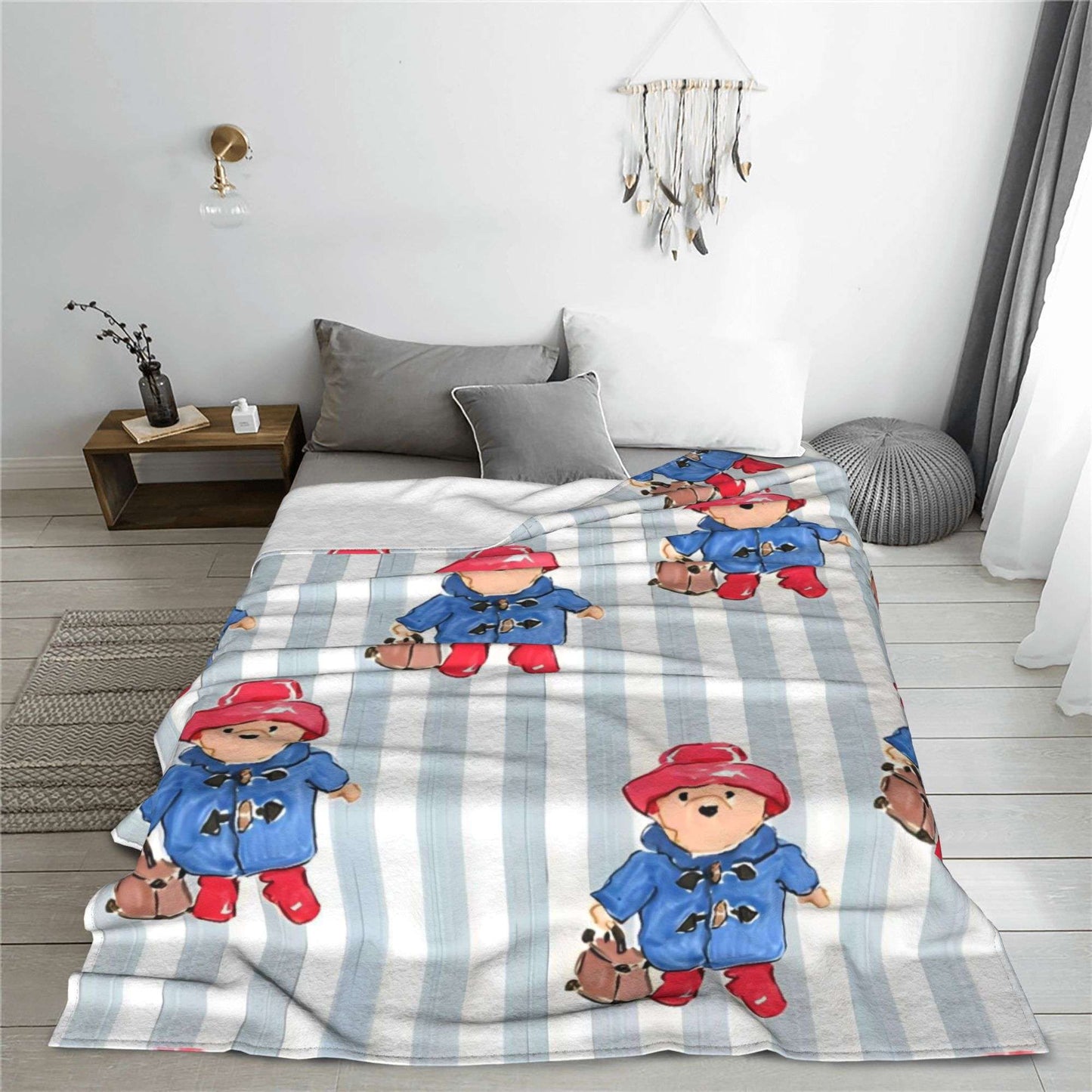 Urso Paddington (manta de pelúcia infantil, edredom de flanela, mantas para sala de estar, design macio e quente, colcha de qualidade, presente de aniversário