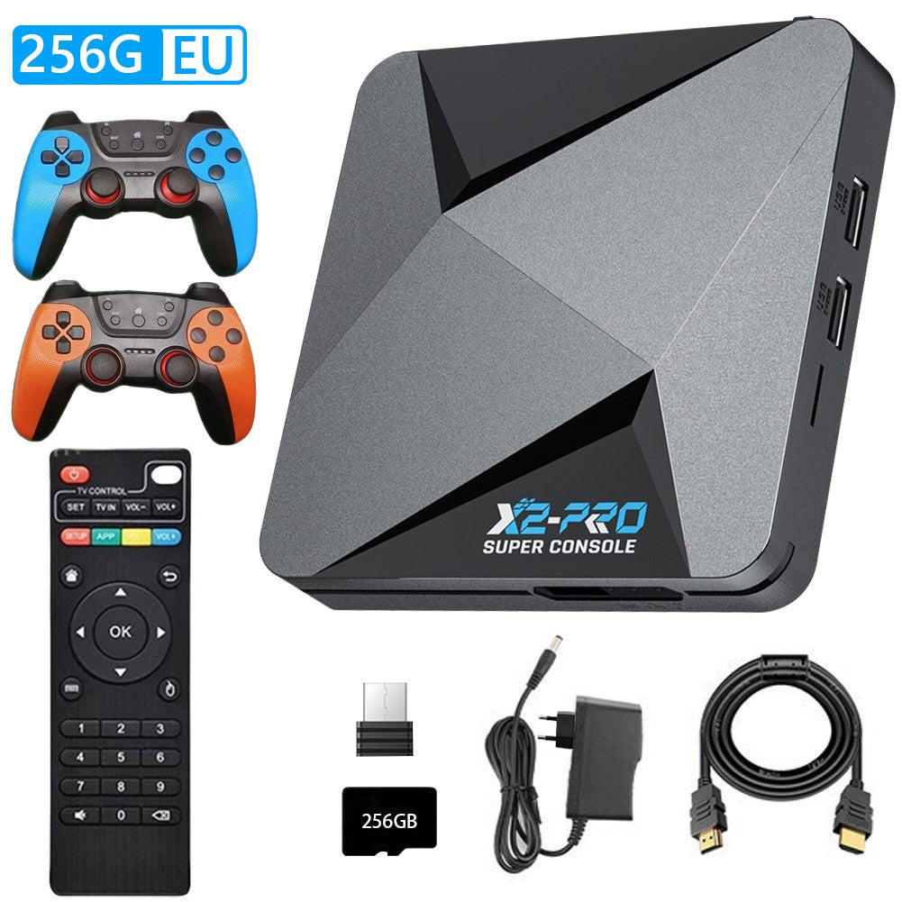 Super Console X2 Pro Game Box US/UK/EU Retro Video Game Console TV Box 100000 Video Games for SS/MAME/FC/NAOMI/Sega with Gamepad