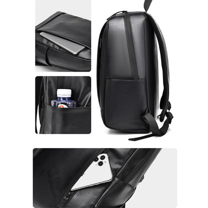 Fashionable and simple backpack, men's business laptop bag, large capacity, splash-proof, suitable for daily commuting, travel
