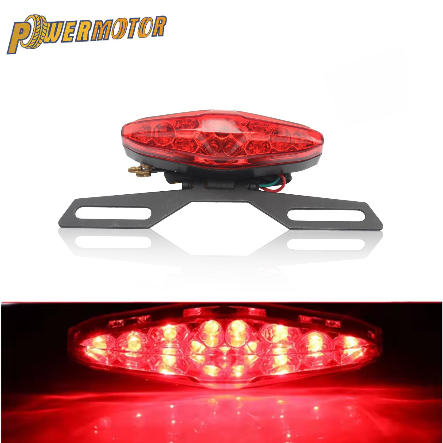 Luz Traseira de LED Universal 12V para Motocicleta, Luz de Freio, Luz Traseira Retrô, Luz de Condução Adequada para a Maioria das Scooters, Motocross, Peças de Quadriciclos